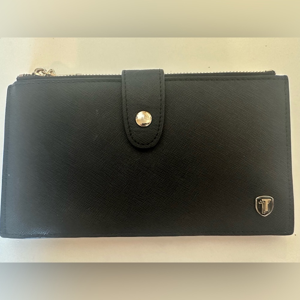 Black Wallet with Gold Accent
